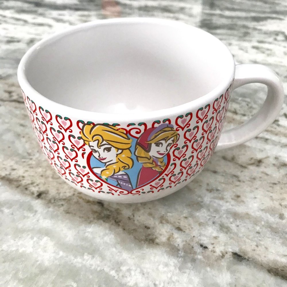 Disney Frozen Queen Elsa Anna Olaf Large Oversized Coffee Tea Mug / Soup Bowl